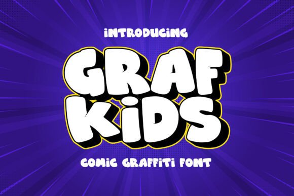 Grafkids: A Playful Display Font with Comic-Inspired Charm