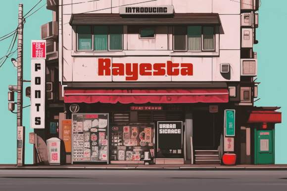 Rayesta Font Review: A Futuristic Display Typeface for Small Business Branding