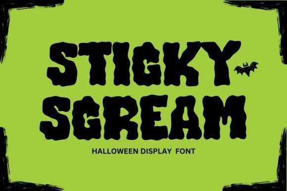 Sticky Scream: A Dripping Display Font for Halloween Crafts