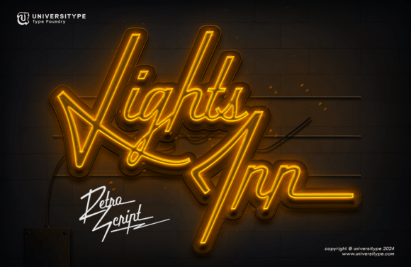 Ut Lights Inn: A Display Font for Handmade Labels and Shop Branding